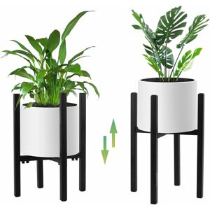 Héloise - Metal Plant Stand in Simple Style Suitable for Indoor and Outdoor Garden Balcony with Adjustable Width 1pcs(Except for Plants and Flower