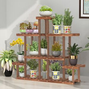 UNHO Multi Tier Outdoor Plants Stands Multiple Flower Pot Holder for Living Room Balcony Garden