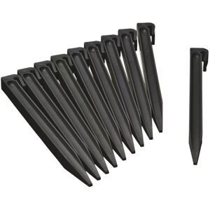 Berkfield Home - Nature Garden Anchor Pegs 10 pcs Black