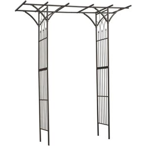 Berkfield Home - Nature Garden Arch Metal 114x66x232 cm Black