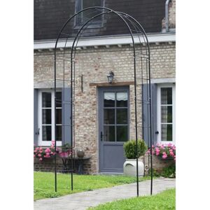 Berkfield Home - Nature Garden Arch Metal 229x38x113 cm Black