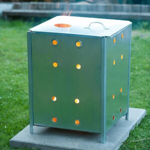 Berkfield Home - Nature Garden Incinerator Galvanised Steel 46x46x65 cm Square