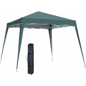 Slant Leg Pop Up Gazebo with Carry Bag, Height Adjustable Party Tent Green - Green - Outsunny