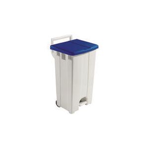 VFM 90L Mobile Pedal Bin Lid Blu 357003