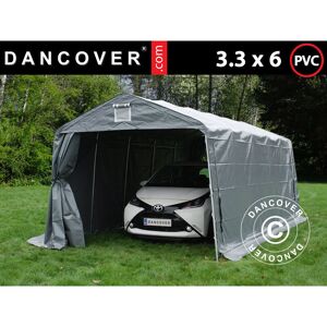 DANCOVER Portable Garage Garage tent pro 3.3x6x2.4 m pvc, Grey - Grey