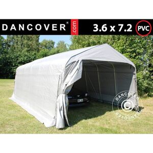 DANCOVER Portable Garage Garage tent PRO 3.6x7.2x2.68 m PVC, Grey - Grey