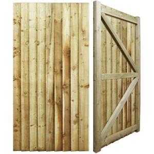 Premier Garden Supplies - Premier 6ft x 3ft Heavy Duty H-Frame Feather Edge Gate - Pressure Treated (Tanalised)