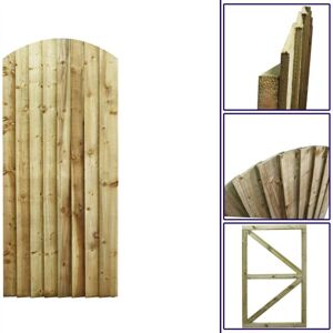 Premier Garden Supplies - Premier 6ft Feather Edge 75cm Wide Fully Framed Arch Top Gate - Pressure Treated (Tanalised)