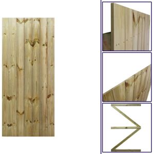 PREMIER GARDEN SUPPLIES Premier 6ft Tongue & Groove 75cm Wide Semi-Braced Flat Top Gate - Pressure Treated (Tanalised)