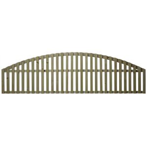 Premier Garden Supplies - Premier 6ft x 1ft Florence Vertical Slatted Arch Trellis Panel - Pressure Treated (Tanalised)