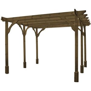 Rutland County Garden Furniture Ltd - Premium Pergola 6 Posts - Wood - L180 x W780 x H270 cm - Rustic Brown