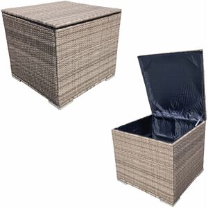 FURNITURE ONE Rattan Garden Storage Box With Lid 707060CM - Nature - Natural