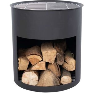 Berkfield Home - RedFire Fire Barrel Milshire Black Steel