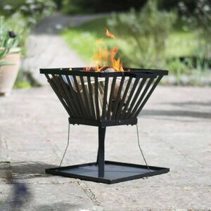 Hommoo - RedFire Fire Basket Denver Black Steel 39x39 cm 85015