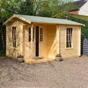 Garden Office Wooden Summer House Room Log Cabin Natural Timber - Rowlinson