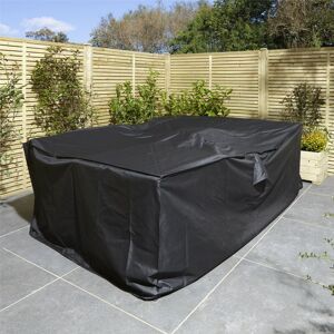 Rowlinson - Round Outdoor Garden Furniture Set Cover Black Waterproof 2.5m x 0.93m