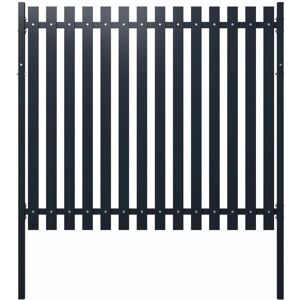 Fence Panel Anthracite 174.5x170 cm Powder-coated Steel - Royalton