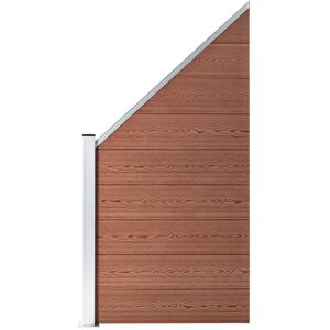 Royalton - Fence Panel wpc 95x(105-180) cm Brown