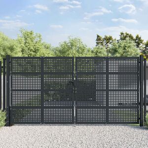 Garden Gate Anthracite 400x225 cm Steel - Royalton