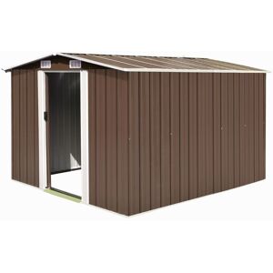 BERKFIELD HOME Royalton Garden Shed 257x298x178 cm Metal Brown