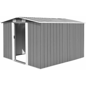 BERKFIELD HOME Royalton Garden Shed 257x298x178 cm Metal Grey