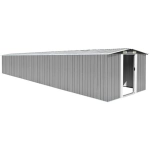 BERKFIELD HOME Royalton Garden Shed Grey 257x779x181 cm Galvanised steel