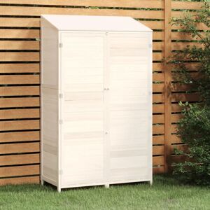 BERKFIELD HOME Royalton Garden Shed White 102x52x174.5 cm Solid Wood Fir