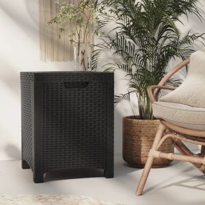 Berkfield Home - Royalton Garden Storage Box 39x39x46 cm pp Rattan Graphite