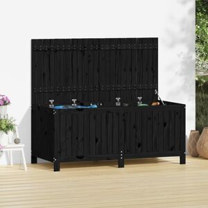 BERKFIELD HOME Royalton Garden Storage Box Black 147x68x64 cm Solid Wood Pine