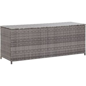 Berkfield Home - Royalton Garden Storage Box Grey 120x50x60 cm Poly Rattan