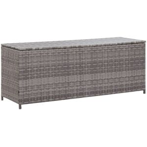 Berkfield Home - Royalton Garden Storage Box Grey 150x50x60 cm Poly Rattan