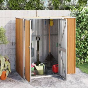 Berkfield Home - Royalton Garden Tool Shed Brown 161x89x161 cm Galvanised Steel