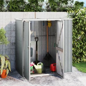 BERKFIELD HOME Royalton Garden Tool Shed Grey 161x89x161 cm Galvanised Steel