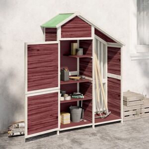 BERKFIELD HOME Royalton Garden Tool Shed Mocha 120x53.5x170 cm Solid Wood Pine