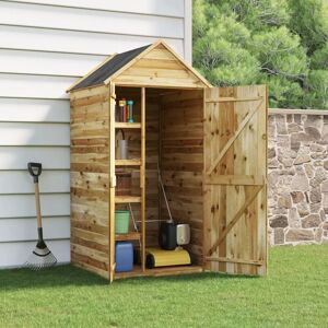 BERKFIELD HOME Royalton Garden Tool Shed with Door 107x107x220 cm Impregnated Solid Wood Pine