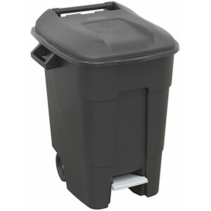 Sealey - Refuse/Wheelie Bin with Foot Pedal 100L - Black BM100P