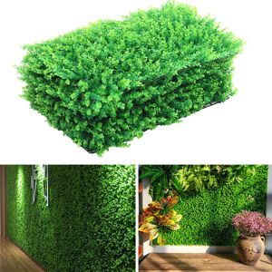 Livingandhome - Set of 6 Artificial Topiary Plant Mat Greenery Wall Hedge Grass Fence