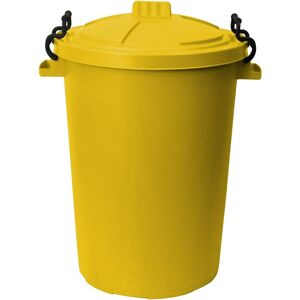 50L Plastic Bin with Clip Lock Lid - yellow Qty 1 - Yellow - Simpa