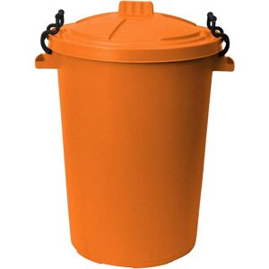 50L Plastic Bin with Clip Lock Lid - orange Qty 1 - Orange - Simpa