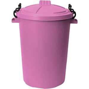 50L Plastic Bin with Clip Lock Lid - pink Qty 1 - Pink - Simpa
