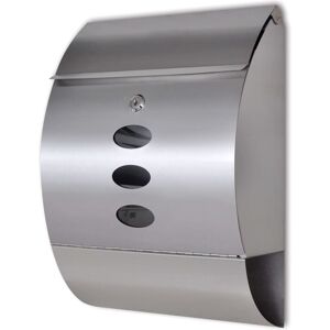 Stainless Steel Mailbox Vidaxl Silver