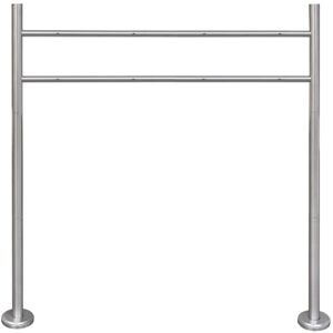 Stainless Steel Stand for Double Mailbox Vidaxl Silver