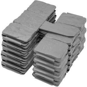 3 Pack- Stone Slab Garden Lawn Border Edgings - 30 Pieces Total - KCT