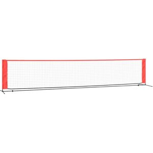 Tennis Net Black and Red 500x100x87 cm Polyester Vidaxl n/a