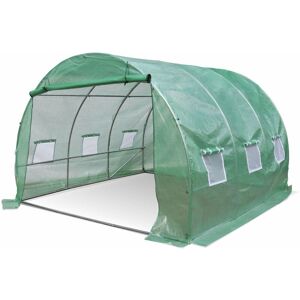 SWEEEK 9m² polyethylene tunnel greenhouse - 297x295x196cm - Thym - Green - Green