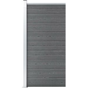 Sweiko - Fence Panel wpc 95x186 cm Grey FF148978UK