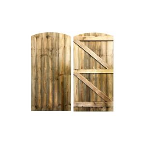 RUBY UK Topsham Curved Top Featheredge Gate - 1800mm High x 1000mm Wide