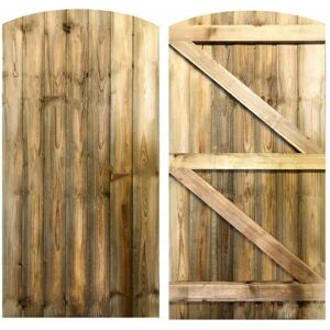 RUBY UK Topsham Curved Top Featheredge Gate - 1800mm High x 1675mm Wide