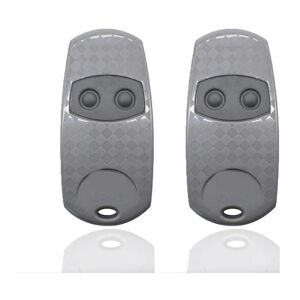 MUMU Two-channel radio remote control TOP-432EE, 433.92 MHz, gray, Compatible with Door and Garage remote control, 2 pieces,