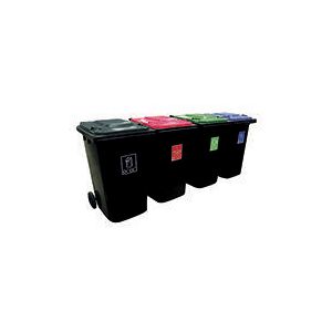 Unbranded - vfm Wheelie Bins 240L Color Lids Pk4